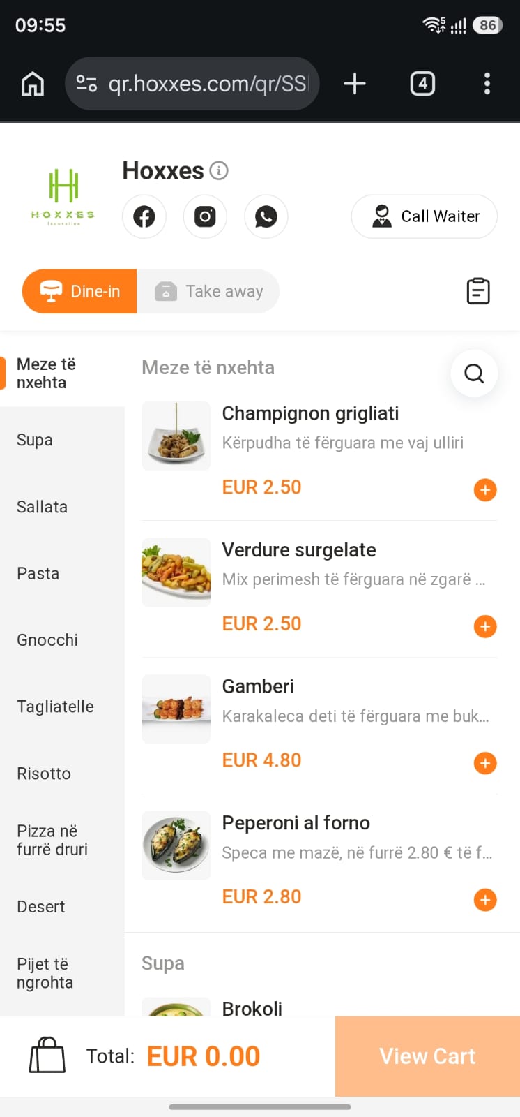 HOXXES Digital Menu